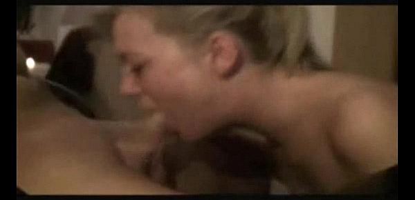  Blonde loves to deepthroat with his huge cock